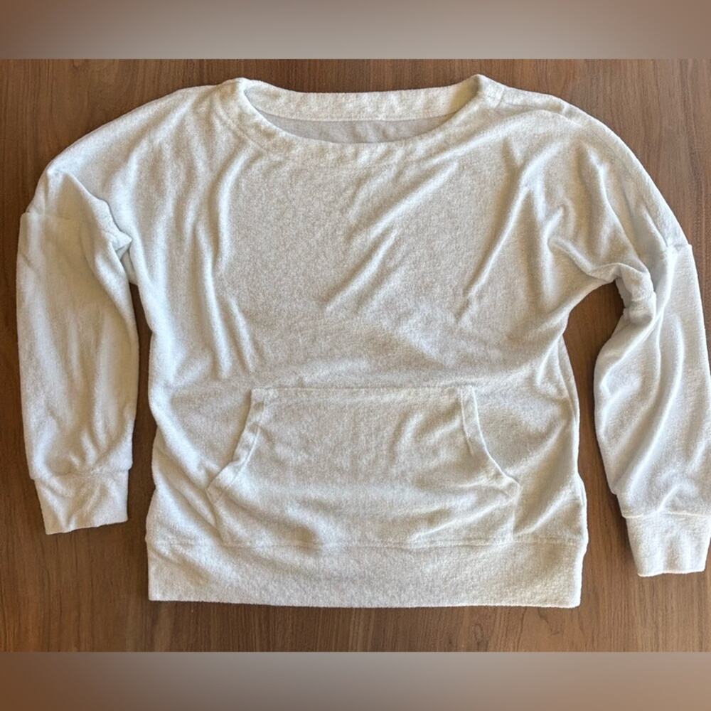 White Terry Cloth Easy Wear Shirt, Size Estimate Med, Beach Wear, Swimsuit Cover